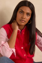 CARLA PINK STRIPED LINEN SHIRT