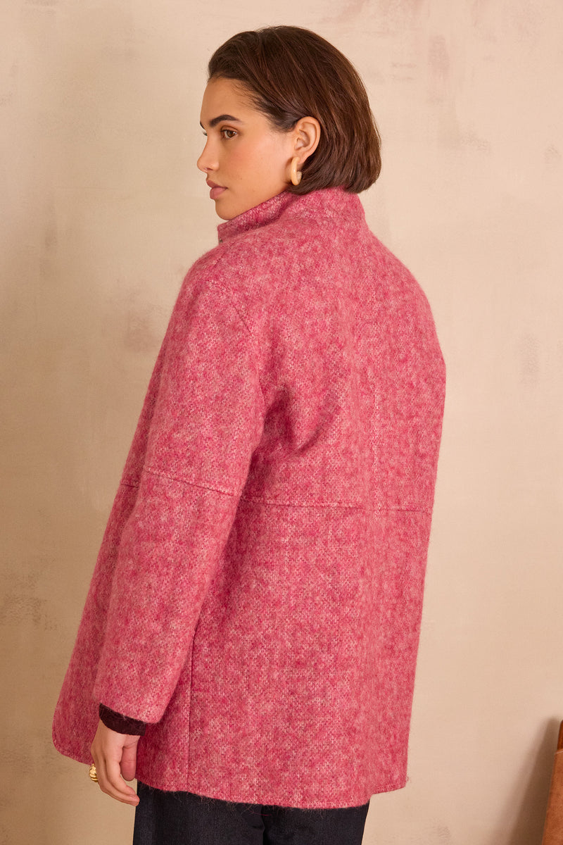 LAMIA PINK WOOL COAT
