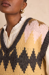 BLAZE BIS GEOMETRIC PATTERN SLEEVELESS JUMPER