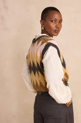 BLAZE BIS GEOMETRIC PATTERN SLEEVELESS JUMPER