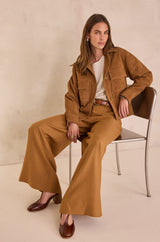 DAISY WIDE LEG CAMEL TROUSERS
