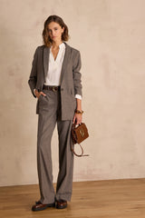 NELIA STRIPED WOOL JACKET