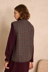 SABRINA AUBERGINE BOUCLE WOOL JACKET