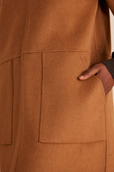 ROSARIO DOUBLE FACE CINNAMON DRESS