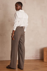 FERGUSON WIDE-LEG CHECKED TROUSERS