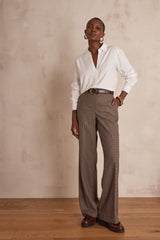 FERGUSON WIDE-LEG CHECKED TROUSERS