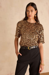 SUNNY SEQUIN T-SHIRT