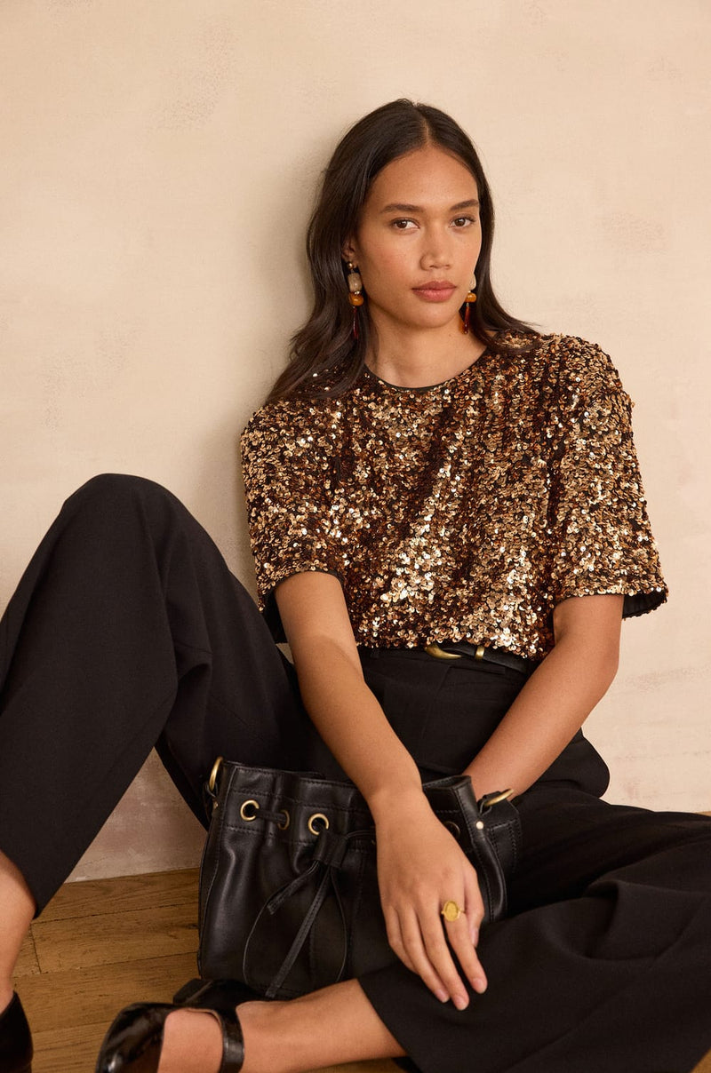 SUNNY SEQUIN T-SHIRT