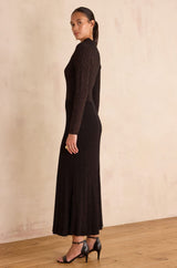 RADIEUSE COPPER GLITTER KNIT DRESS