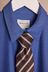 THEOPHILE DARK BROWN STRIPED TIE