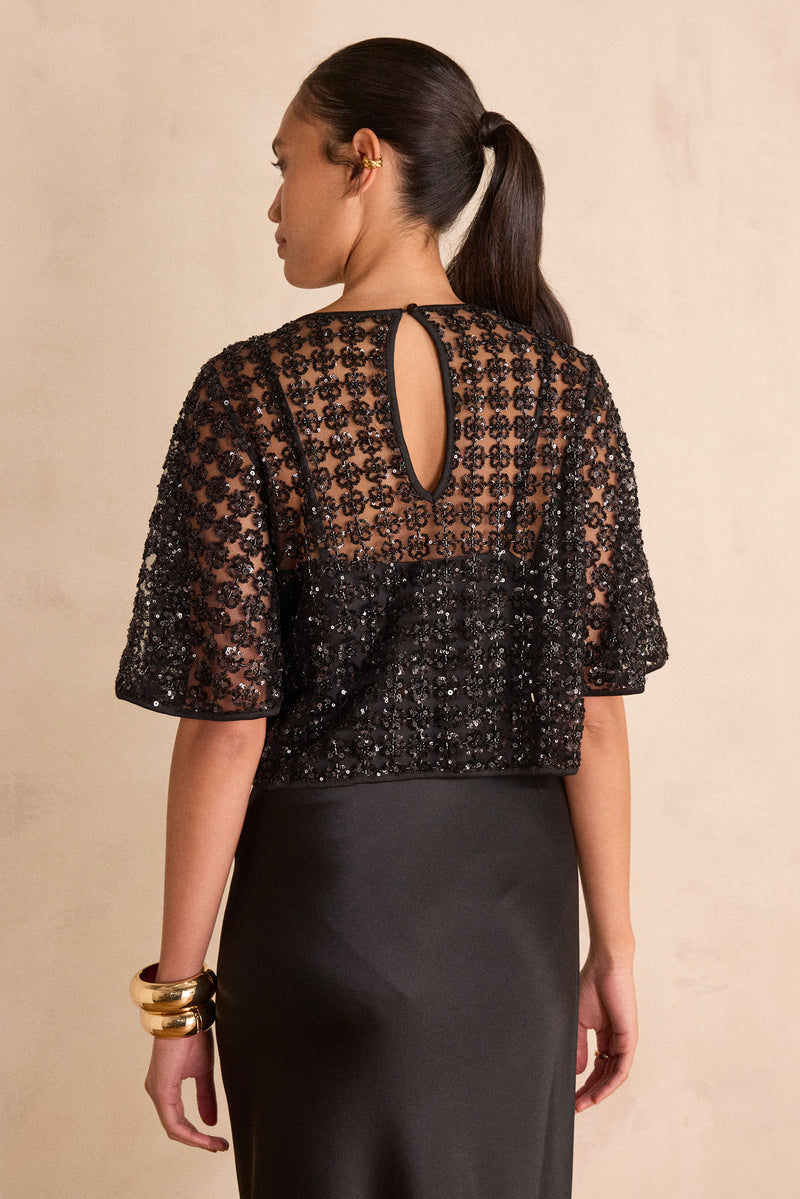 BLING RHINESTONES CROPPED TOP