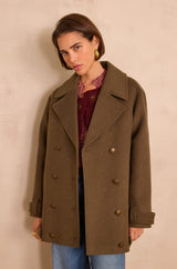 FLETCHER KHAKI WOOL COAT