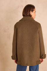 FLETCHER KHAKI WOOL COAT