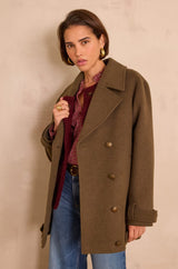 FLETCHER KHAKI WOOL COAT