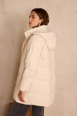 DINA CREAM MID-LENGTH PUFFER JACKET