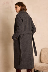 DAREN ANTHRACITE LONG WOOL COAT