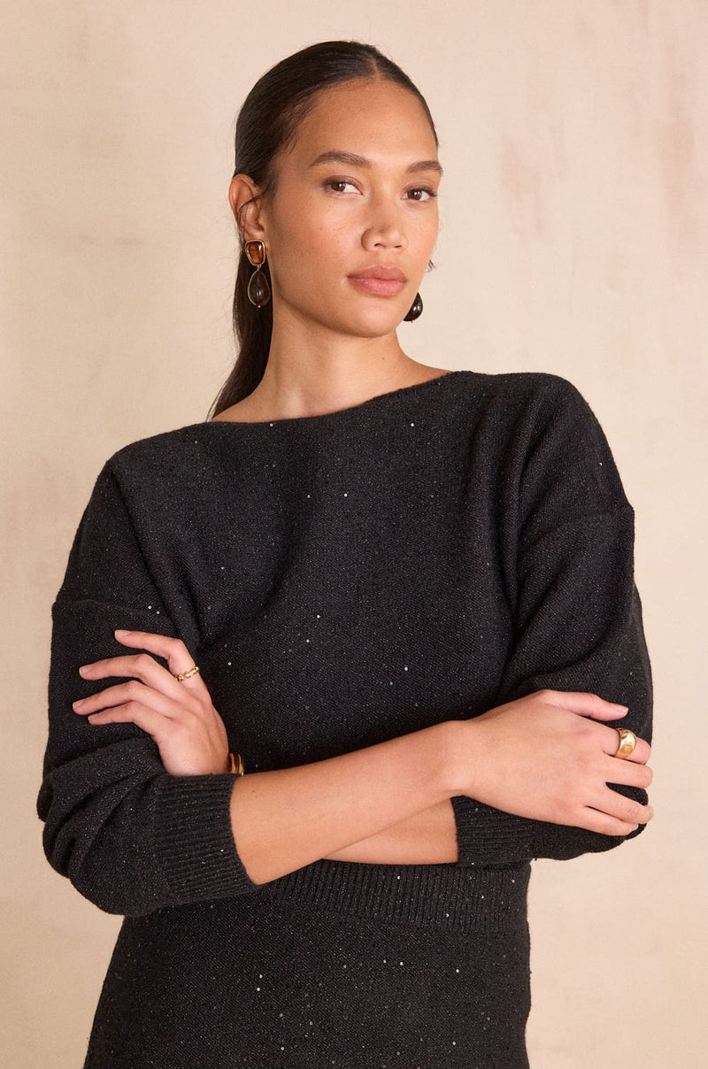 BLAKE BOATNECK SEQUIN JUMPER