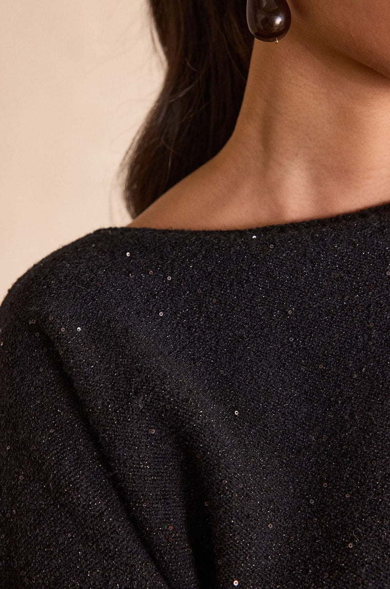 BLAKE BOATNECK SEQUIN JUMPER