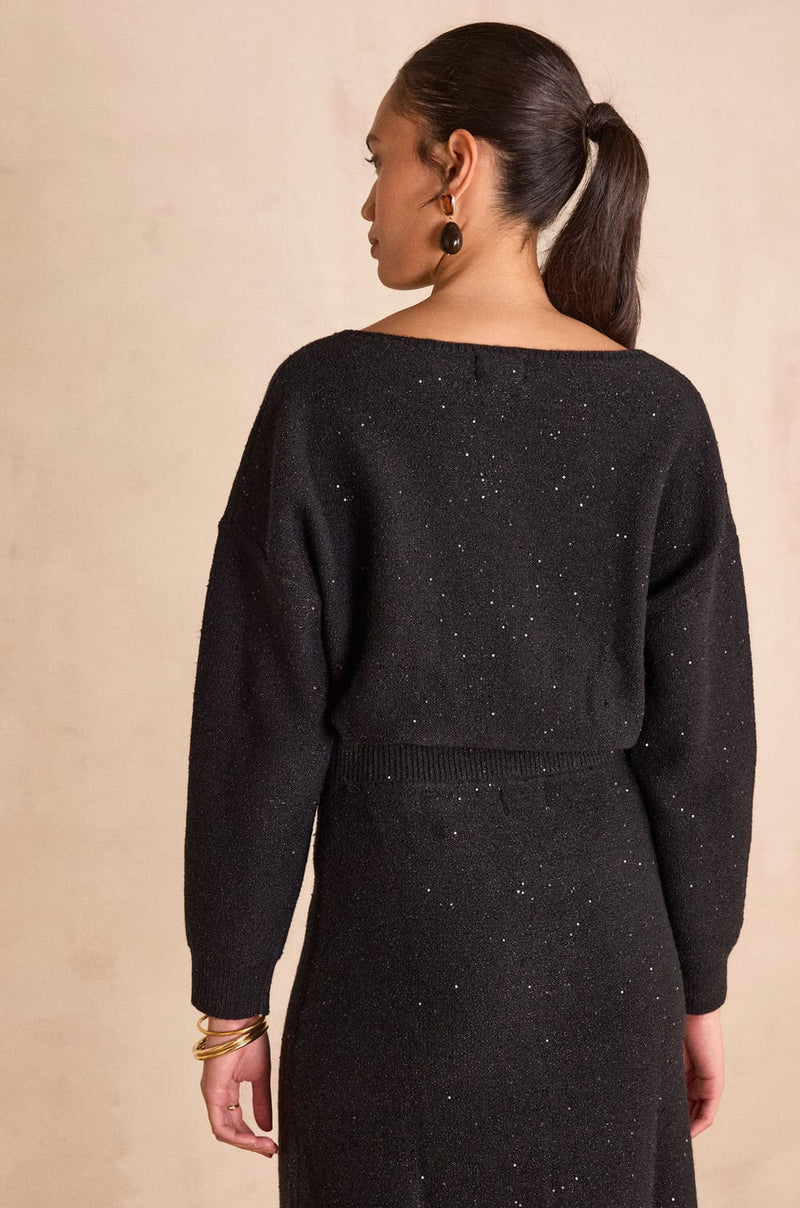 BLAKE BOATNECK SEQUIN JUMPER