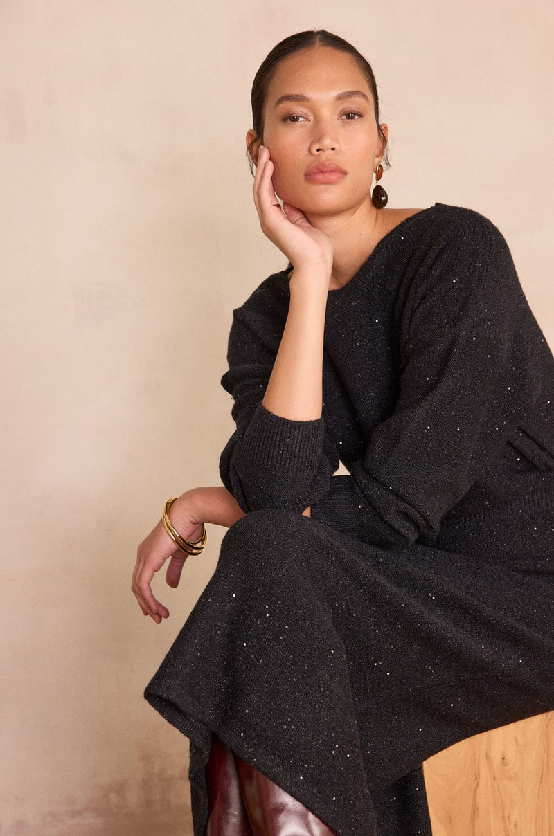 BLAKE BOATNECK SEQUIN JUMPER
