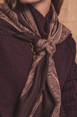 TAMINE BURGUNDY 100% WOOL SCARF