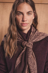 TAMINE BURGUNDY 100% WOOL SCARF