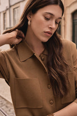 PETRA BRONZE SLEEVELESS CARDIGAN