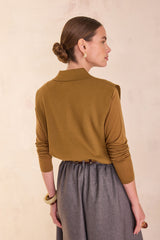 PETRA BRONZE SLEEVELESS CARDIGAN
