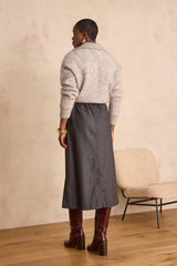 CHARLIE ANTHRACITE WOOL SKIRT