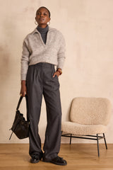 MILO ANTHRACITE WOOL TROUSERS