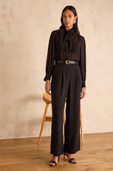 FLAUBERT BLACK WIDE LEG TROUSERS