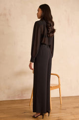 FLAUBERT BLACK WIDE LEG TROUSERS