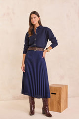 PETER BLUE WOOL CARDIGAN