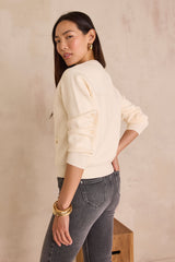 PETERSON ECRU CARDIGAN