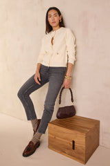 PETERSON ECRU CARDIGAN