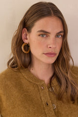 LOU BRONZE MOHAIR CARDIGAN