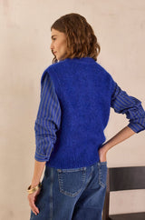 LOULOU ROYAL BLUE SLEEVELESS MOHAIR CARDIGAN