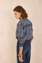 DOLCE ARABESQUE PATTERN BLOUSE