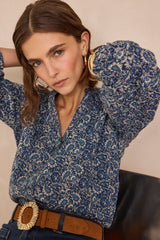 DOLCE ARABESQUE PATTERN BLOUSE