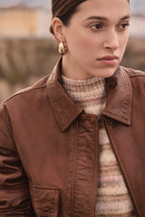 COCO CINNAMON LEATHER JACKET