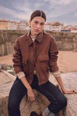 COCO CINNAMON LEATHER JACKET