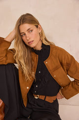 DIVA BLACK RUFFLED COTTON BLOUSE