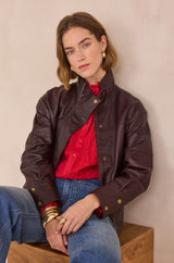 DALILA RED EMBROIDERED COTTON BLOUSE