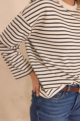 LORENZO LONG-SLEEVE STRIPED T-SHIRT