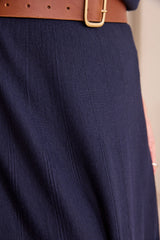 OCTAVE BLUE FLOWING KNIT SKIRT