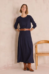 OCTAVE BLUE FLOWING KNIT SKIRT