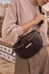 MARCEL CHOCOLATE LEATHER BELT BAG