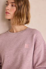 LESLY ROSEWOOD COTTON SWEATSHIRT