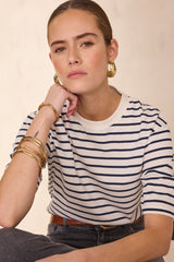 LISETTE STRIPED COTTON T-SHIRT