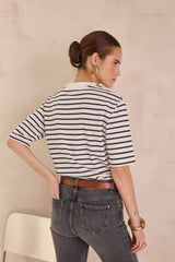 LISETTE STRIPED COTTON T-SHIRT